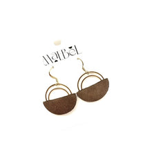 Load image into Gallery viewer, Maebel Jewelry - Double Arc Leather Earrings