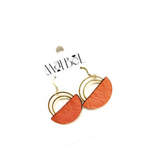 Load image into Gallery viewer, Maebel Jewelry - Double Arc Leather Earrings