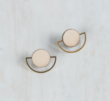 Load image into Gallery viewer, Maebel Jewelry - Half Moon Studs