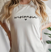 Load image into Gallery viewer, Wisconsin Heart Tee
