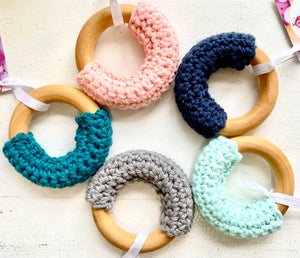 Courage Craft Co. - Crochet Organic Wooden Teether