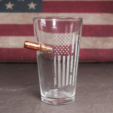 Load image into Gallery viewer, BenShot Patriotic Pint Glass - 16 oz.