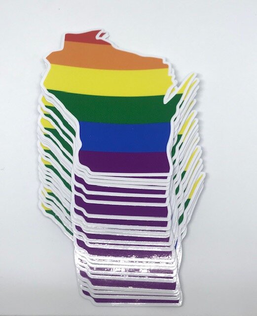 Flags Over Wisconsin - Pride Sticker