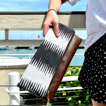Load image into Gallery viewer, Emmy Lou Bags - Black & White Fold Over Clutch