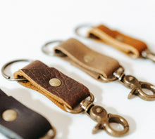 Load image into Gallery viewer, Blu Mountain Co. - Leather Clip Keychains