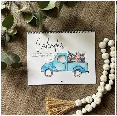 Ink + Splash - 2026 Hanging Calendar