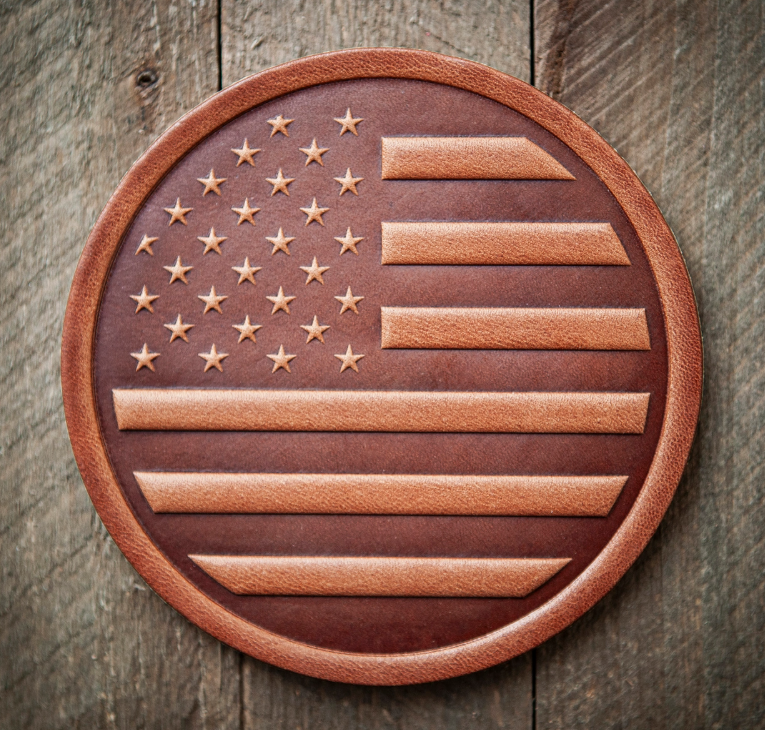Sugarhouse Leather - American Flag Coaster