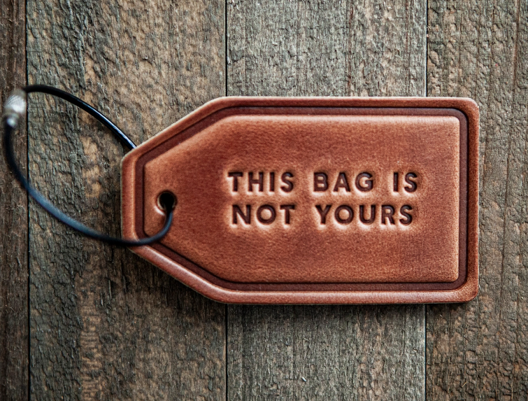 Sugarhouse Leather - This Bag Is Not Yours Luggage Tag