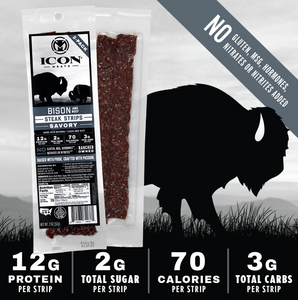 ICON Meats - Bison Jerky Steak Strips