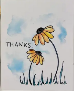 Ink + Splash - Thank You Floral Leaves Series - Thanks Daisy