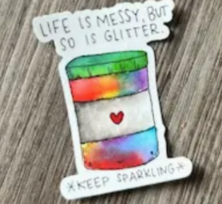 Ink + Splash - Keep Sparkling Clear Vinyl Sticker