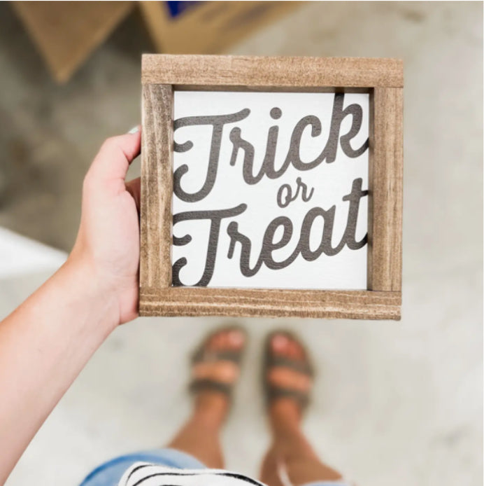 Trick or Treat Halloween wood signs