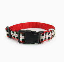 Load image into Gallery viewer, Black and White Plaid Dog Collar
