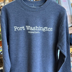 Unsalted No Sharks-Port Washington Unisex Crewneck Sweatshirt