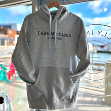 Load image into Gallery viewer, Unsalted No Sharks - Lake Michigan Unisex Hooded Sweatshirt
