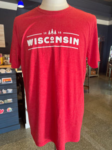 WI 1848 Tee: Red Frost with White Lettering