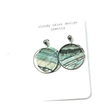 Load image into Gallery viewer, Cloudy Skies Design - Midi Wallpaper Earrings (Jul)
