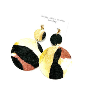 Cloudy Skies Design - Leopard Statement Earrings