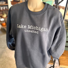 Load image into Gallery viewer, Lake Michigan Unsalted Crewneck, Storm Blue
