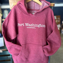 Load image into Gallery viewer, Unsalted No Sharks - Port Washington Youth Hooded Sweatshirt
