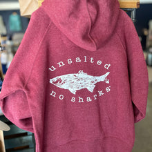 Load image into Gallery viewer, Unsalted No Sharks - Port Washington Youth Hooded Sweatshirt
