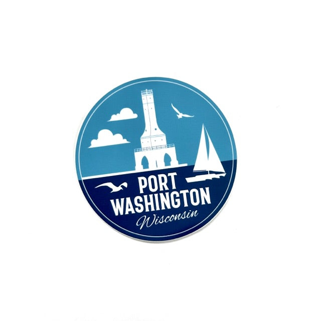 Port Washington Two-Tone Sticker