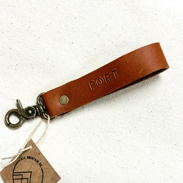 PORT Leather Clip Keychain