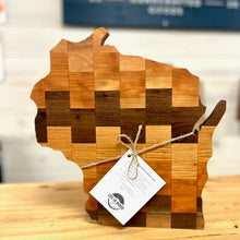 Load image into Gallery viewer, Life Is Wood - WI Shape Cutting Board
