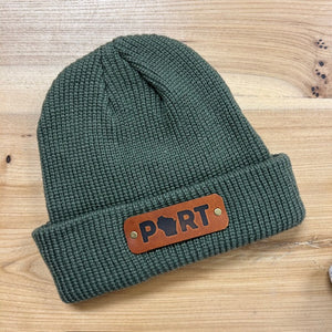 PORT Beanie + Leather Patch