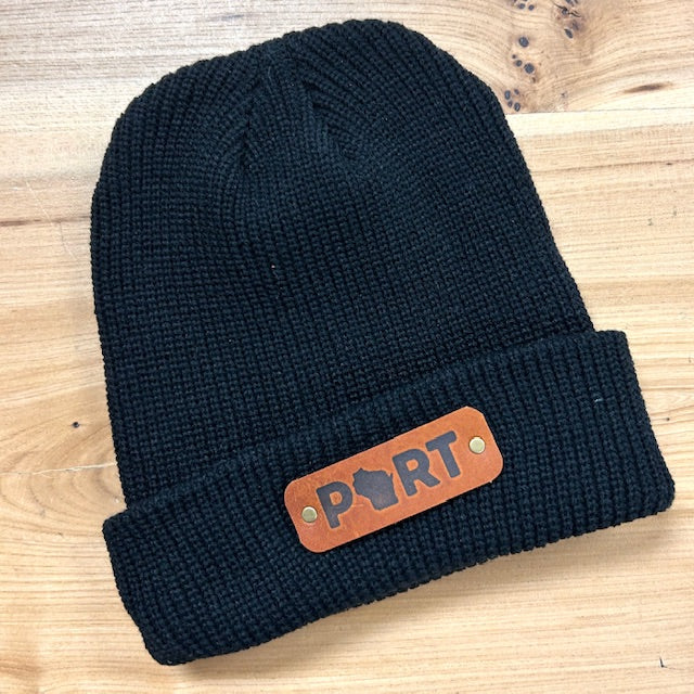 PORT Beanie + Leather Patch