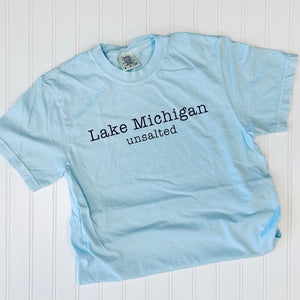Unsalted No Sharks - Lake Michigan Unisex Short Sleeve Tee