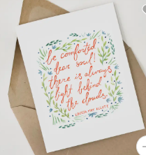 She Said It- Louisa May Alcott Sympathy Greeting Card