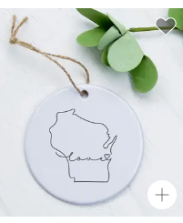 Love Wisconsin Ornament