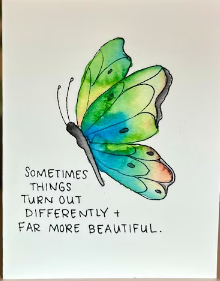 Ink + Splash - Inspirational card - butterfly