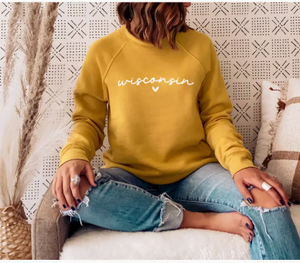 Wisconsin Heart Sweatshirt - Women's Crewneck