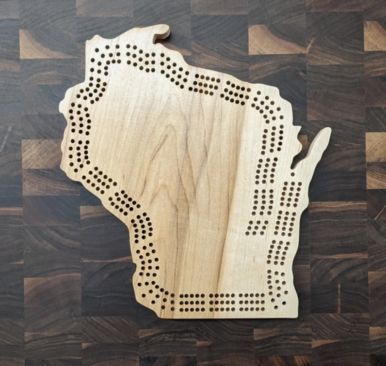 Wisconsin State Cribbage Board