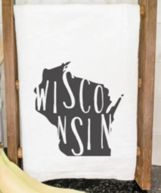 State Art (Wisconsin) - Custom Tea Towel Wisconsin