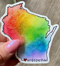 Ink + Splash - Wisconsin Rainbow Magnet