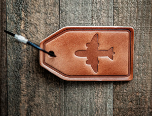 Sugarhouse Leather - Airplane Luggage Tag