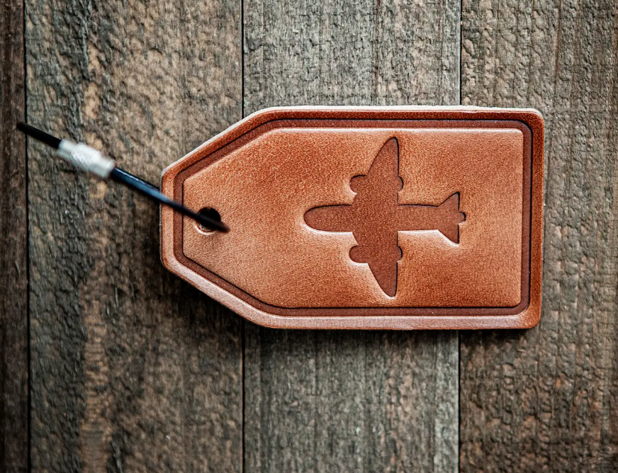Sugarhouse Leather - Airplane Luggage Tag