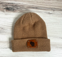 Load image into Gallery viewer, Wisconsin Beanie + Leather Patch
