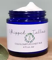 Whipped Tallow Cold and Sniffles Chest Rub