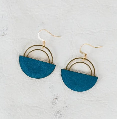 Maebel Jewelry - Double Arc Leather Earrings