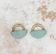 Load image into Gallery viewer, Maebel Jewelry - Double Arc Leather Earrings
