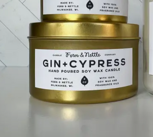 Fern & Nettle - Gin + Cypress 8 oz Candle
