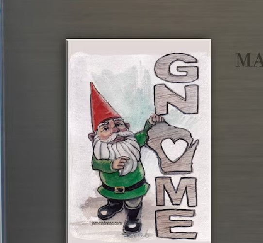 James Steeno Gallery - Wisconsin Gnome Magnet