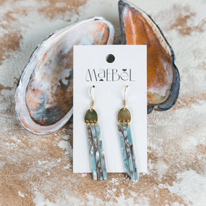 Maxi Bar Fringe Acrylic Earrings