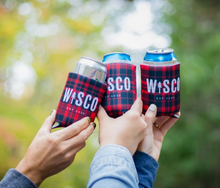 Load image into Gallery viewer, Wisco Plaid Koozie
