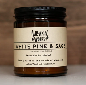 Auburn Woods - White Pine + Sage 8 oz Jar