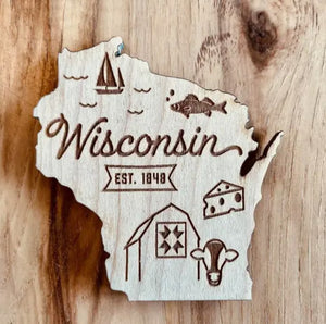 Wisconsin Symbols Magnet